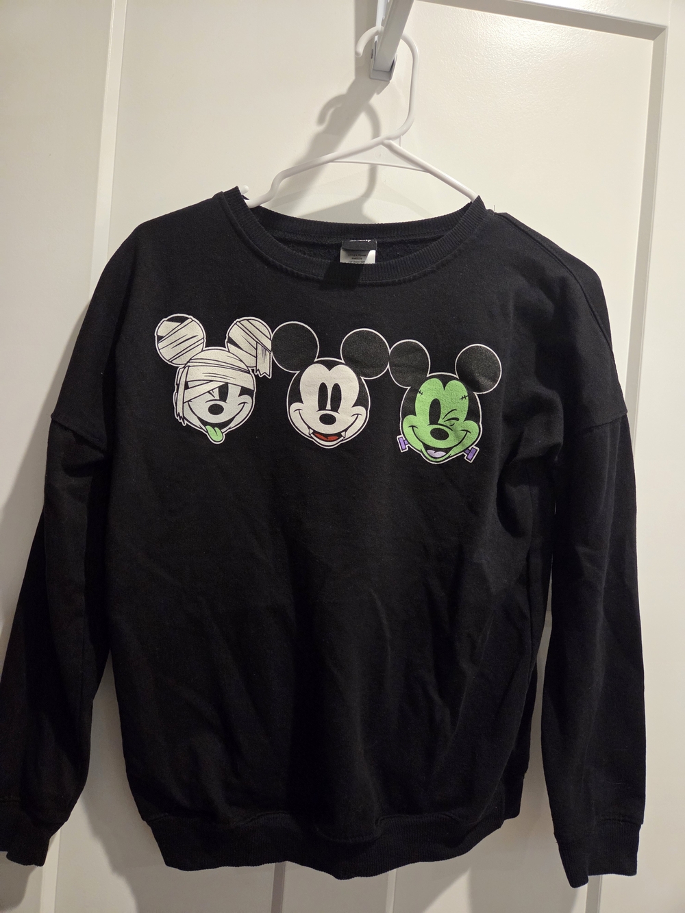 Disney Black Sweatshirt with Trio of Mickey Faces